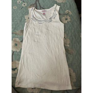 6 FOR $15 Justice size 10 white tank top with sequins
